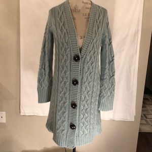 Cable knit cardigan